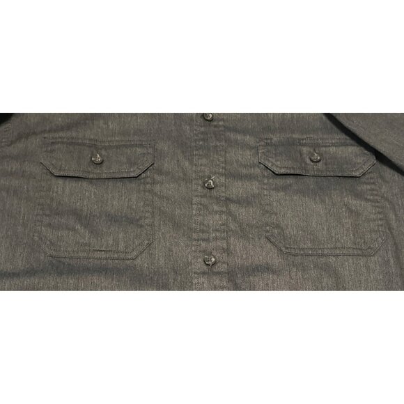 Wrangler Flex for Comfort Dark Gray Button-Down Shirt Cotton Blend Men's Size XL - Picture 12 of 16